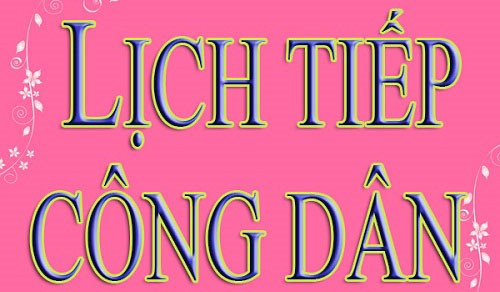 Lịch tiếp công dân Đợt 4 của ĐBQH thành phố Hà Nội